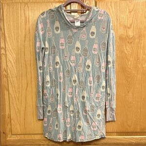 Munki Munki Hooded Night Gown champagne
